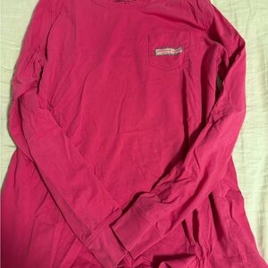 Vineyard Vines Bright Pink Long Sleeve Tee